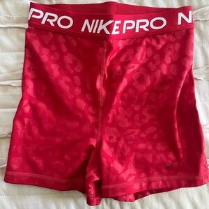 Nike Pros - Size Small - Red Cheetah